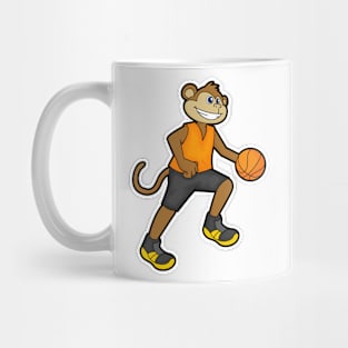 Monkey at Basketball Sports Mug